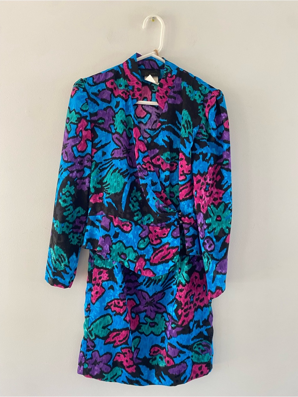 Vibrant Multi-Color Floral Blouse Skirt Set